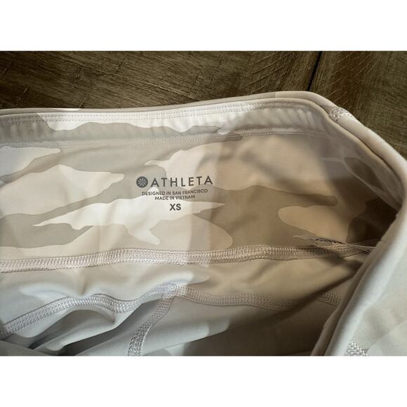 ATHLETA Camo Contender 7/8 Tights Cream White Women’s Size XS Athletic Active - Picture 4 of 16